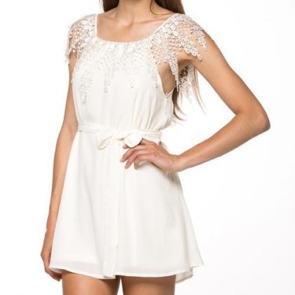 White Off Shoulder Summer Dress