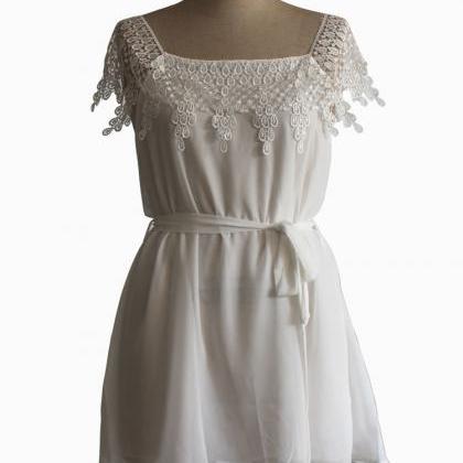 White Off Shoulder Summer Dress