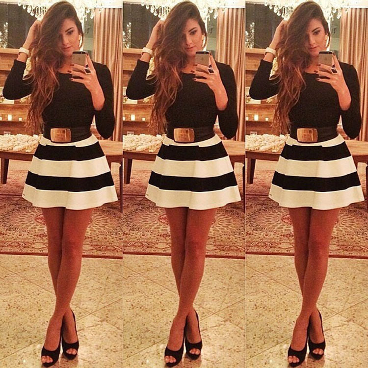 Strip Party Dress