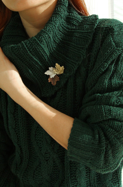 Valentine's Fashion Jewelry Gift Women's Retro Tree Leaf Brooch